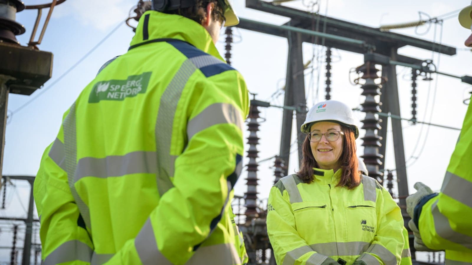 Nicola Connelly, Chief Executive Officer of SP Energy Networks, at Windyhill Substation.